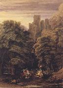 William Turner of Oxford A Scene in the vicinity of a Baronial Residence in the reign of Stephen (mk47) painting